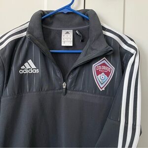 Colorado Rapids Adidas Climawarm Soccer 1/4” zip sweatshirt. Unisex Medium.